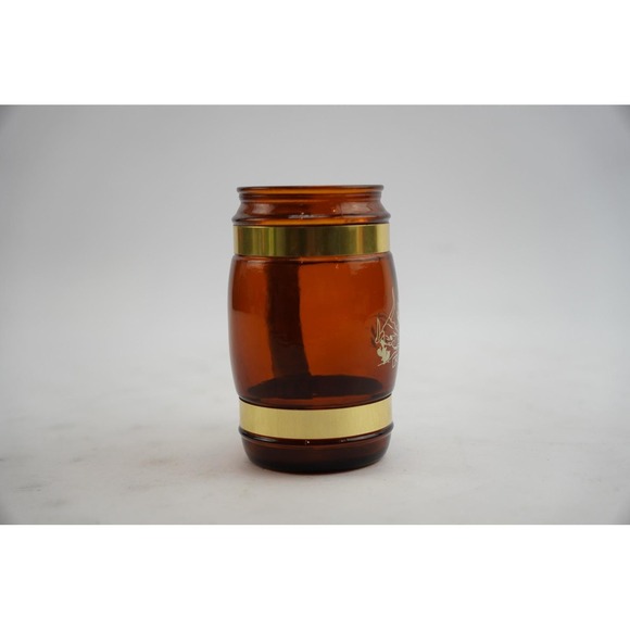 SIESTA WARE‎ Vintage Brown Glass Wooden Handle Western Wagon Wheel Skull Mug - Picture 3 of 4